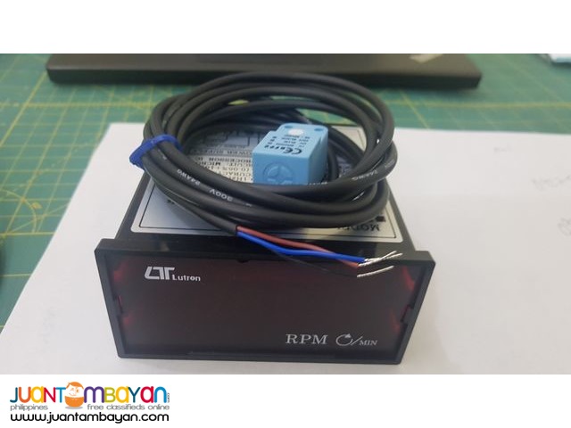 Panel Tachometer, RPM Meter, Speed Meter with Inductive Sensor