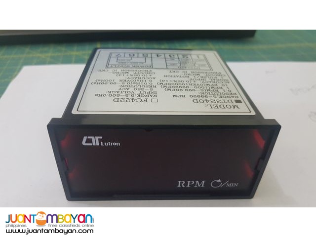 Panel Tachometer, RPM Meter, Speed Meter with Inductive Sensor