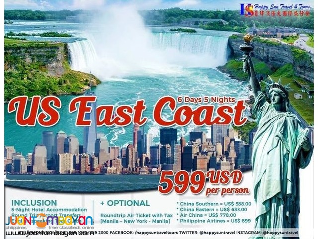 6D5N East Coast Tour Package
