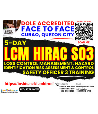 Face To Face LCM HIRAC SO3 Training Safety Officer 3 DOLE Training