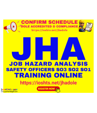 SO3 Training Safety Officer 3 Training jHA DOLE SO2 SO1 Training