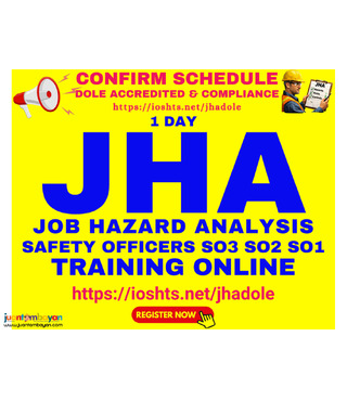 SO3 Training Safety Officer 3 Training jHA DOLE SO2 SO1 Training