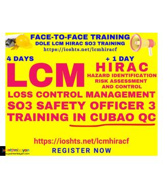 LCM HIRAC Safety Officer 3 SO3 Training DOLE Training Face To Face