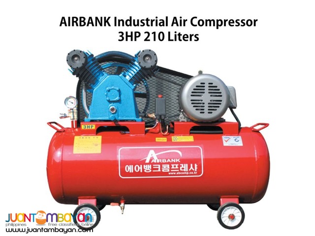 Industrial Air Compressor 3HP 210Liters
