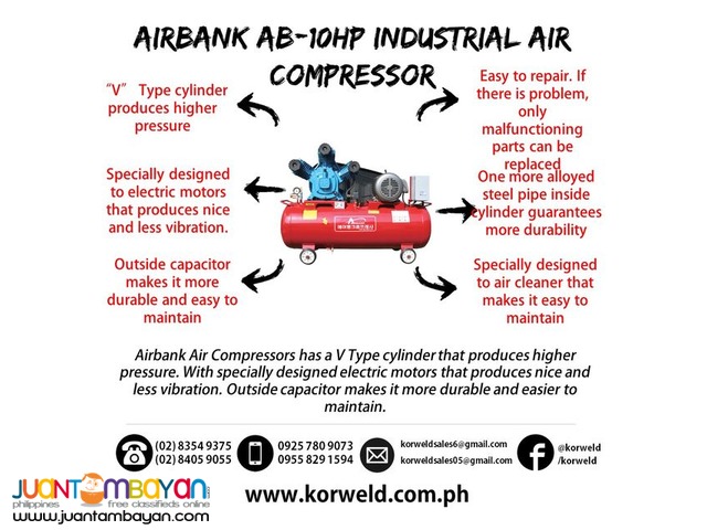 Industrial Air Compressor 10HP 200Liters