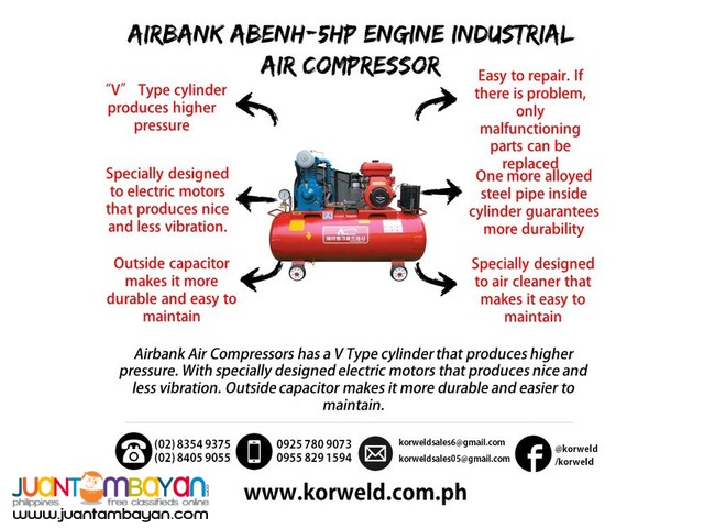 Engine Air Compressor 5HP 200Liters