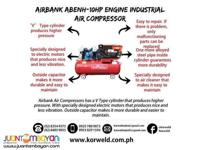 Engine Air Compressor 10HP 440Liters