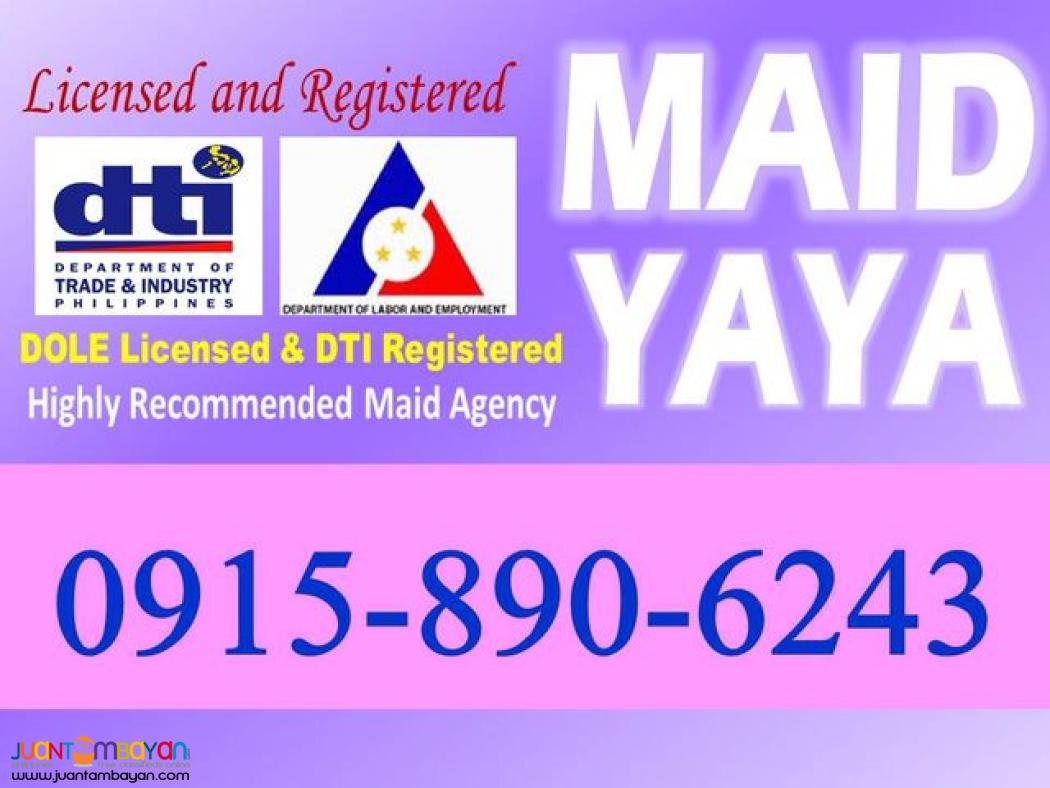 MAID AGENCY MAID YAYA KASAMBAHAY AVAILABLE