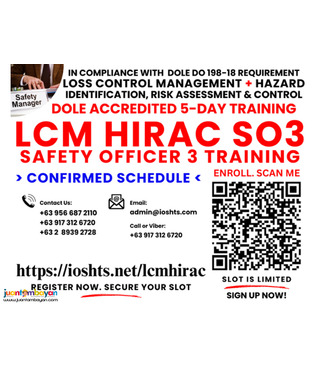 SO3 Training DOLE LCM HIRAC Safety Officer 3 DOLE Training Online