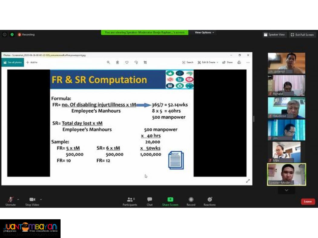 SO3 Training DOLE LCM HIRAC Safety Officer 3 DOLE Training Online