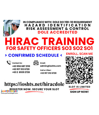 HIRAC Training for Safety Officers SO3 SO2 SO1 DOLE Compliance