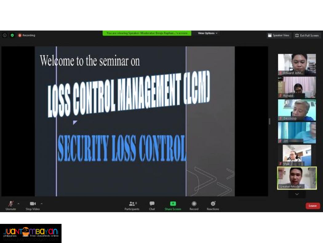 DOLE SO3 Safety Officer 3 Training LCM HIRAC Training Online