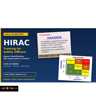 HIRAC Training for Safety Officers SO3 SO2 SO1 DOLE Compliance
