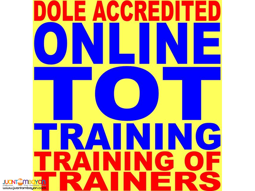 Online Tot Training of Trainer Saturday Sunday Dole Tot Online So3