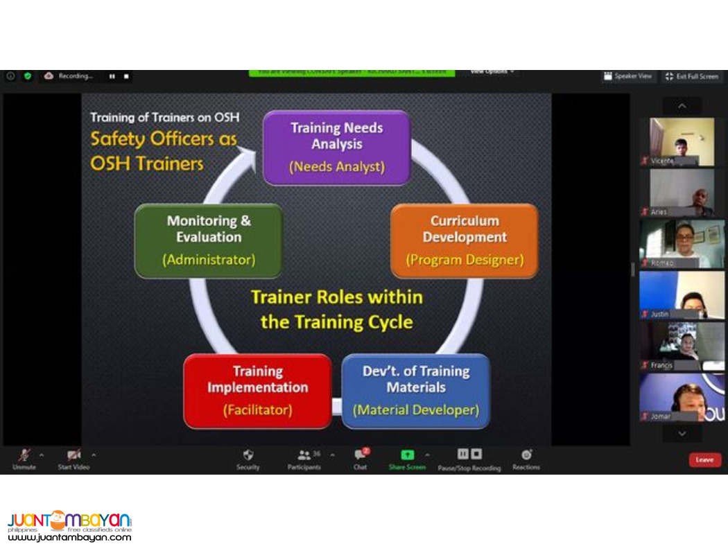 inhouse Training of Trainers DOLE Accredited Training