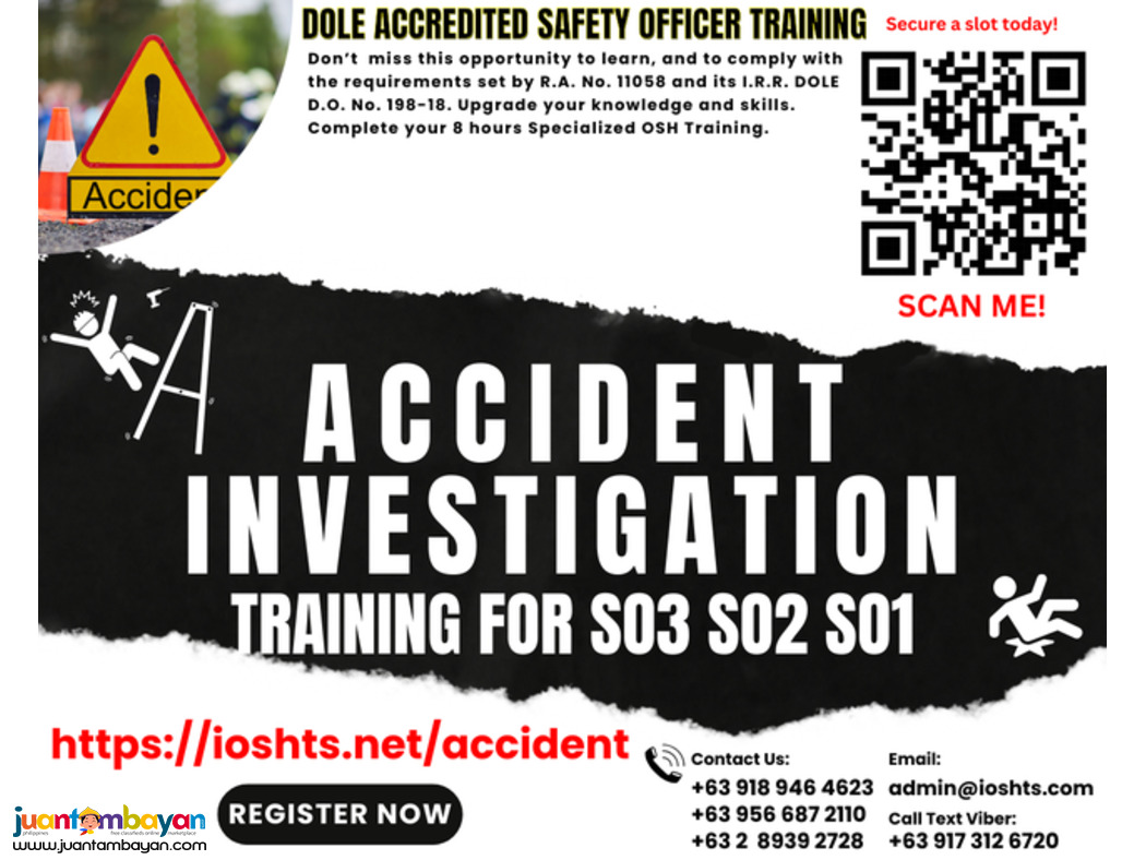 Accident Investigation Training for Safety Officers DOLE Accredited