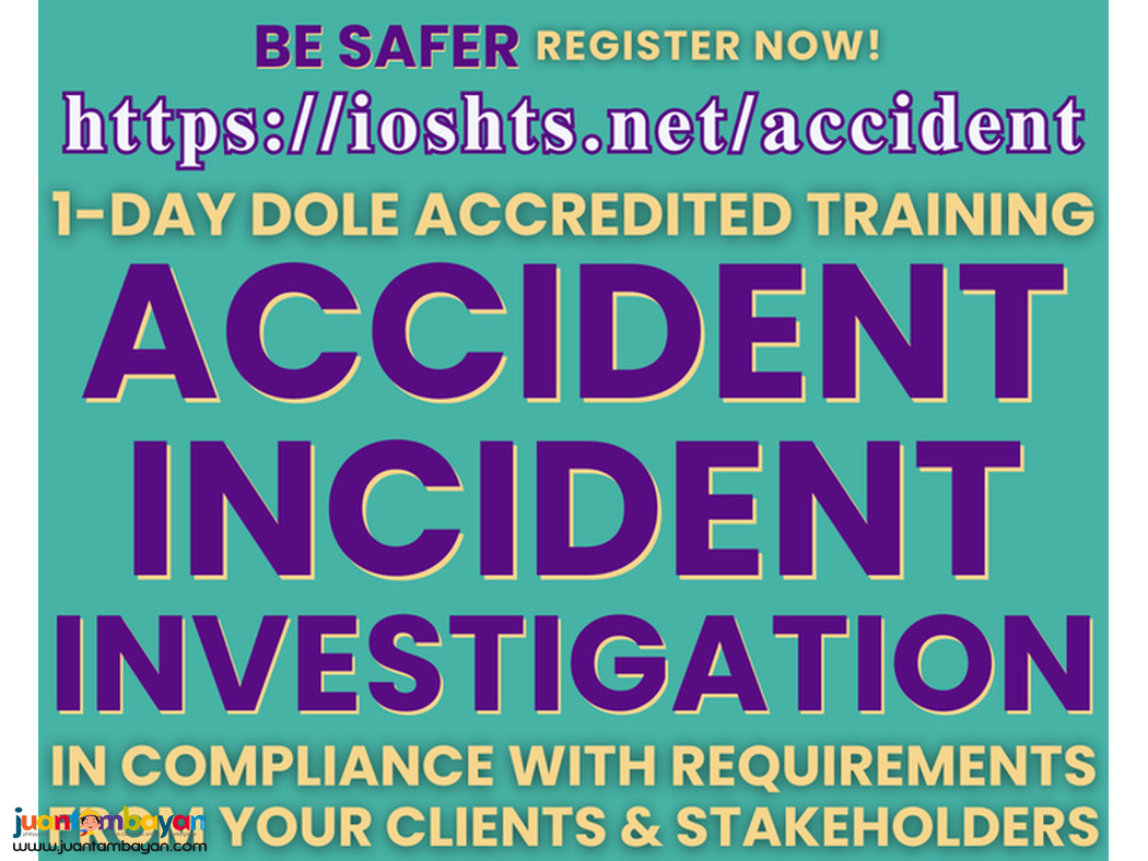 Online Accident Incident Investigation Training DOLE Accredited