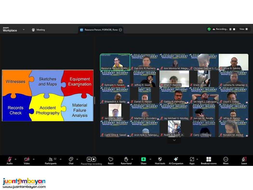 Online Accident Incident Investigation Training DOLE Accredited