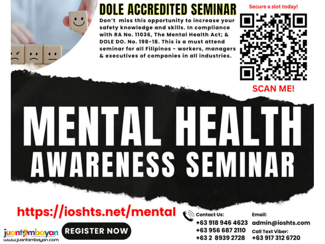 Mental Health Awareness Seminar DOLE Compliance dOLE Accredited