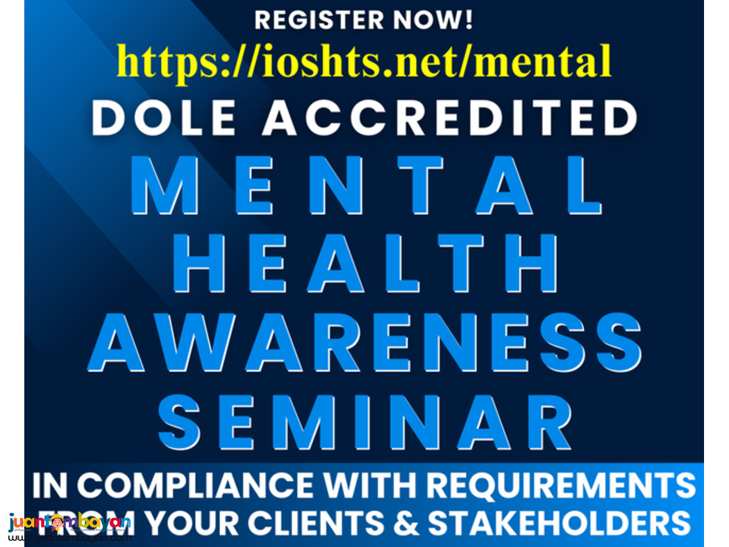 Mental Health Awareness Seminar DOLE Compliance dOLE Accredited