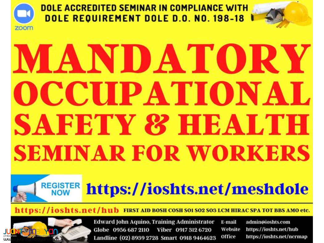 DOLE Mandatory Safety and Health Seminar for Workers