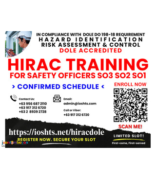 HIRAC Training DOLE Specialized OSH Training DOLE Safety Officer 3 SO2