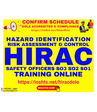 HIRAC Training DOLE Specialized OSH Training DOLE Safety Officer 3 SO2