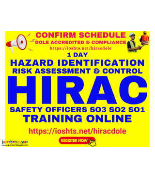 HIRAC Training DOLE Specialized OSH Training DOLE Safety Officer 3 SO2
