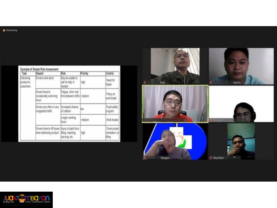 HIRAC Training DOLE Specialized OSH Training DOLE Safety Officer 3 SO2