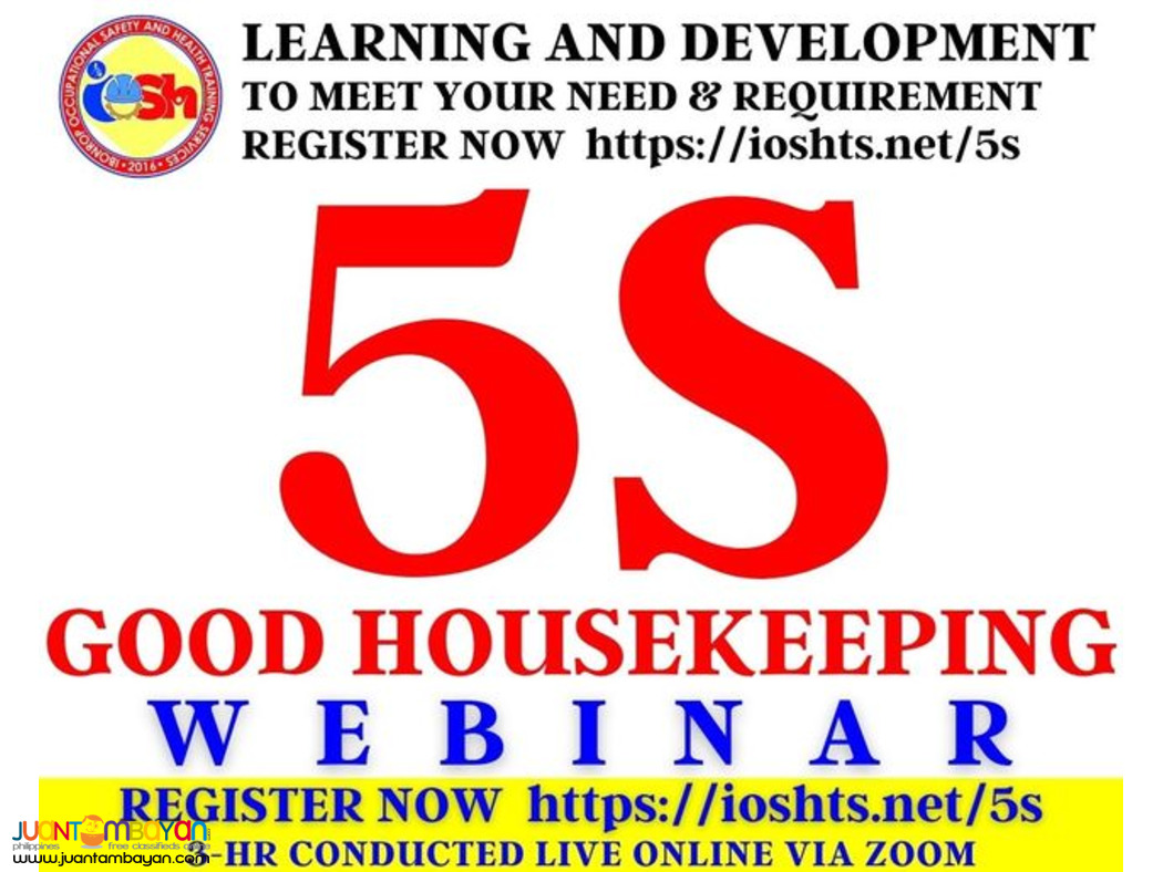 5S Seminar Good Housekeeping 5S Webinar Certificate