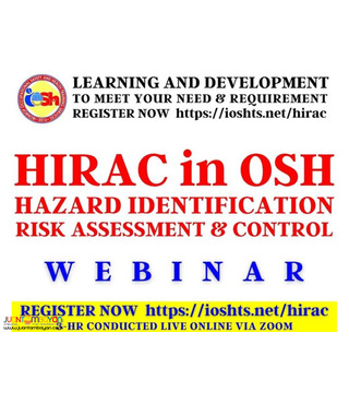 HIRAC in OSH Webinar with Certificate Online Seminar via Zoom