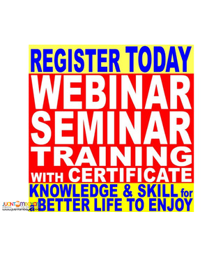 Training Seminar webinar Online via Zoom with Certificate