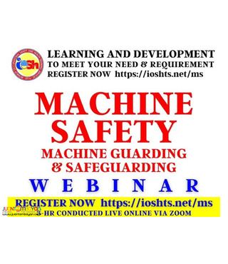 Machine Safety Webinar With Certificate. Register Now