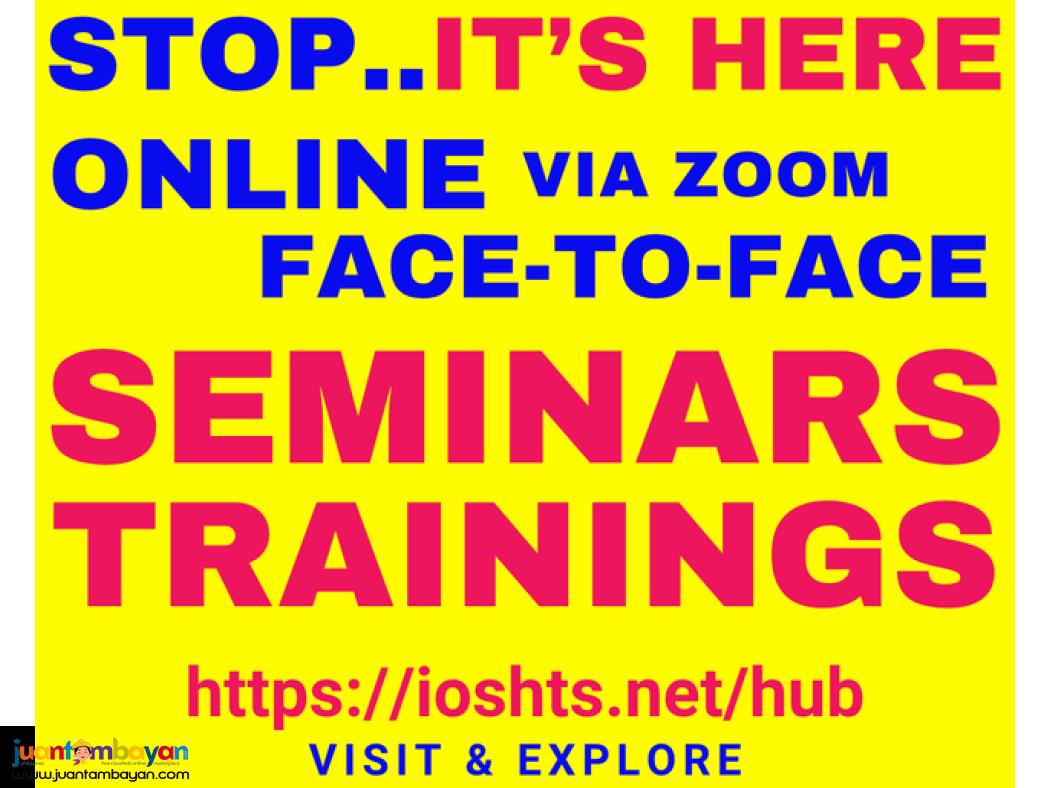 Training Seminar Online Face to Face with Certificate
