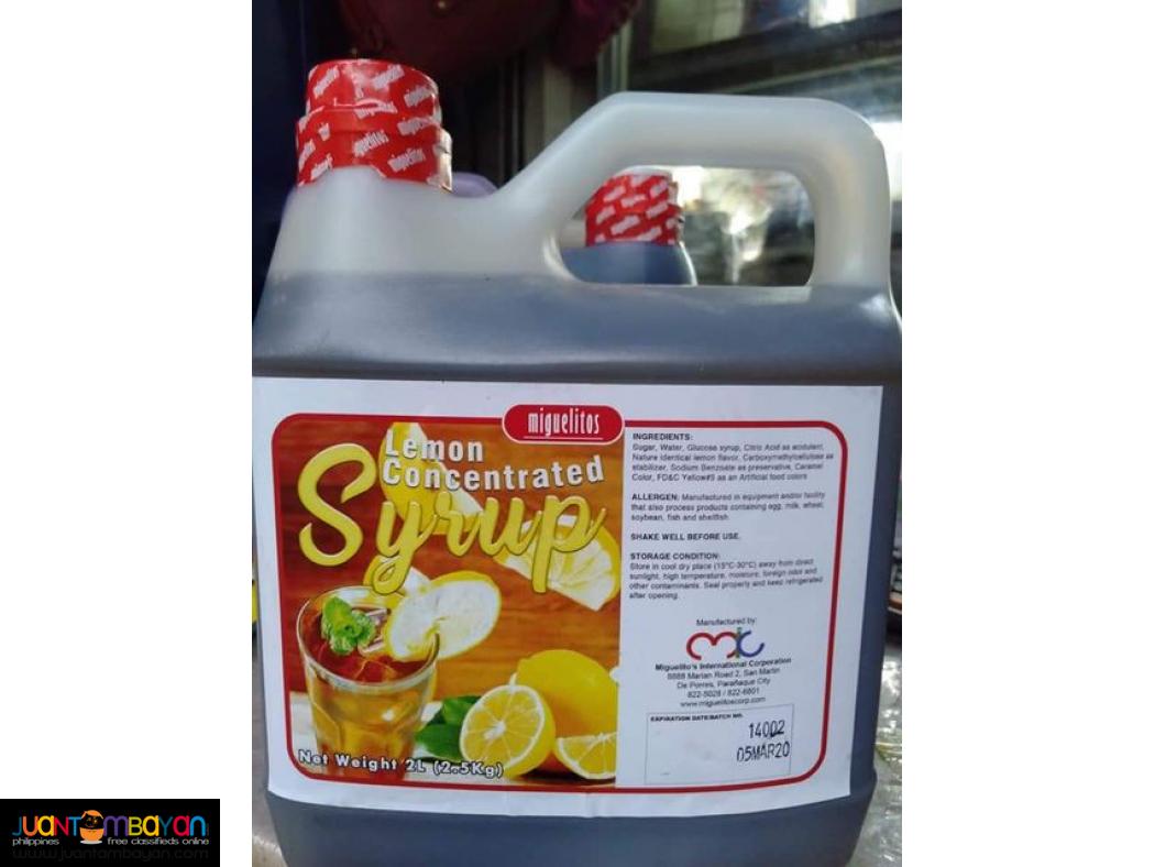 LEMON SYRUP CONCENTRATED
