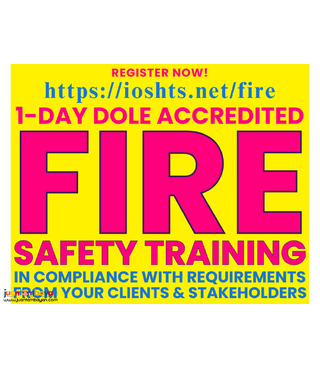 1 day DOLE Accredited Fire Safety Training