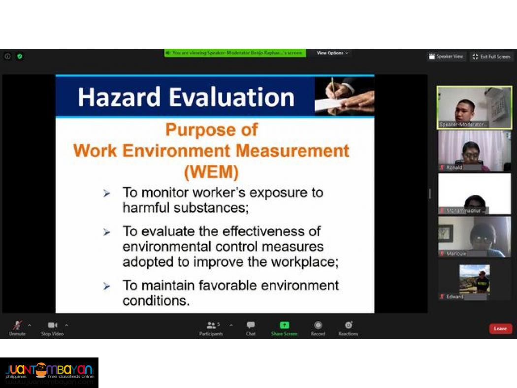 1 day DOLE Accredited Fire Safety Training