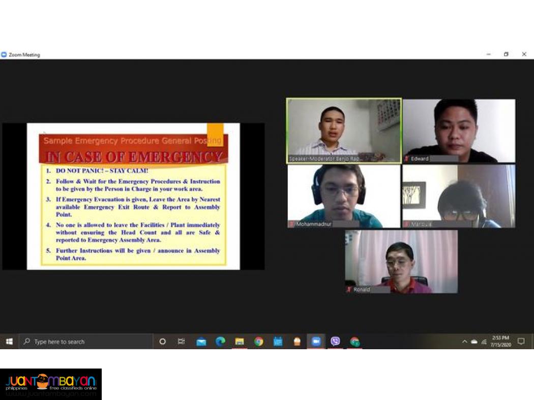 1 day DOLE Accredited Fire Safety Training