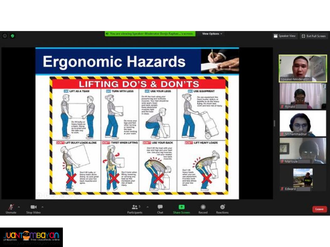 1 day DOLE Accredited Fire Safety Training