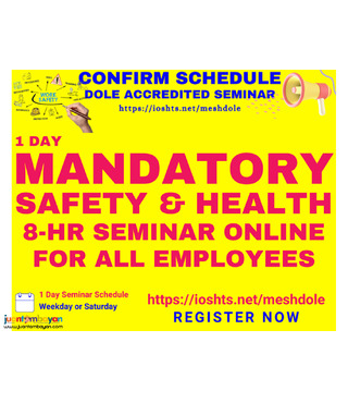 Online Mandatory Safety and Health Seminar for Workers DOLE Accredited