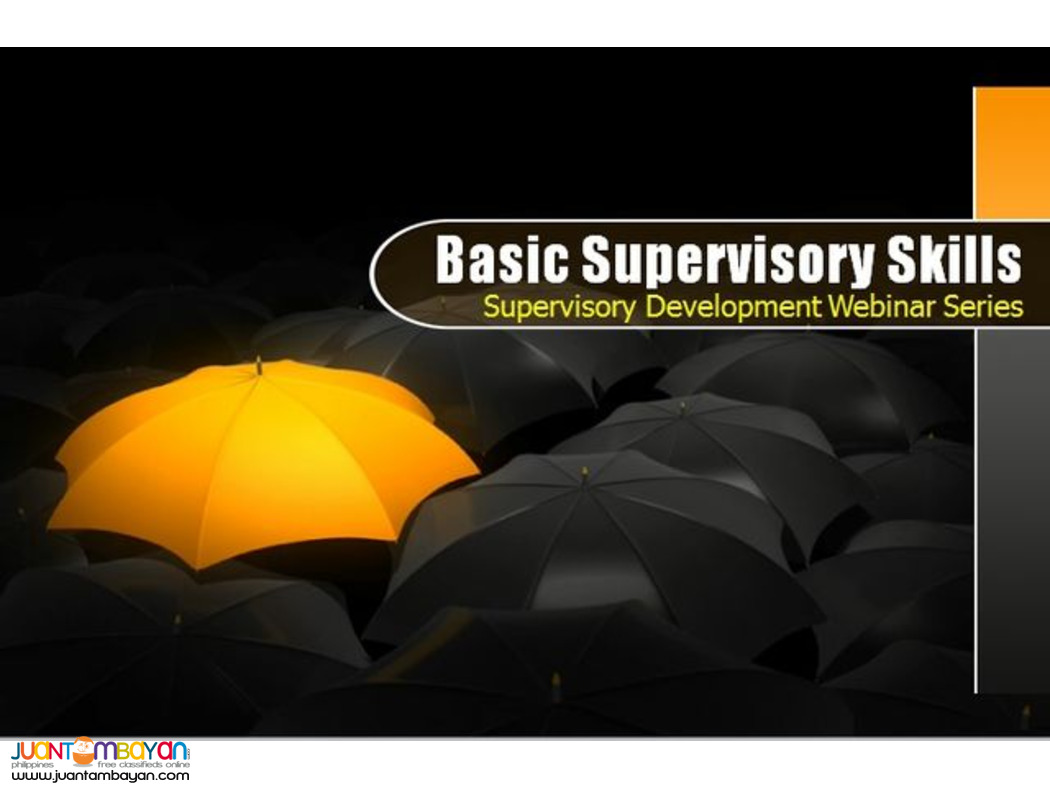 Basic Supervisory Skills Seminar Certificate Online Webinar