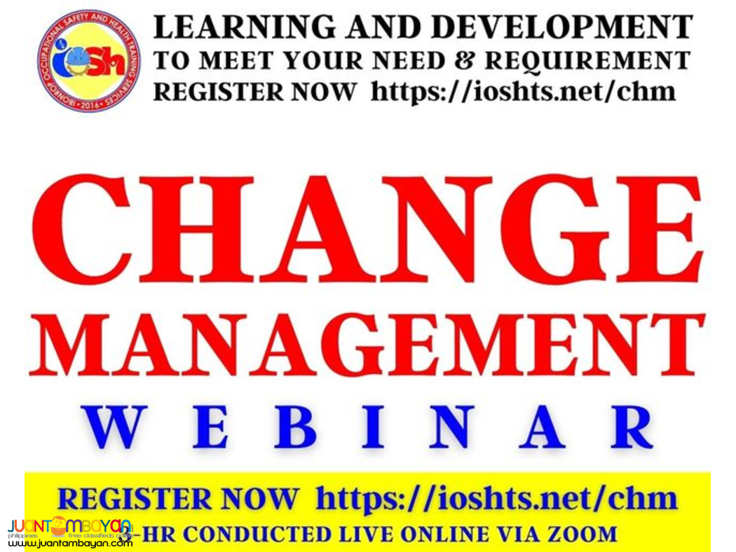 Change Management Webinar With Certificate Online Seminar via Zoom