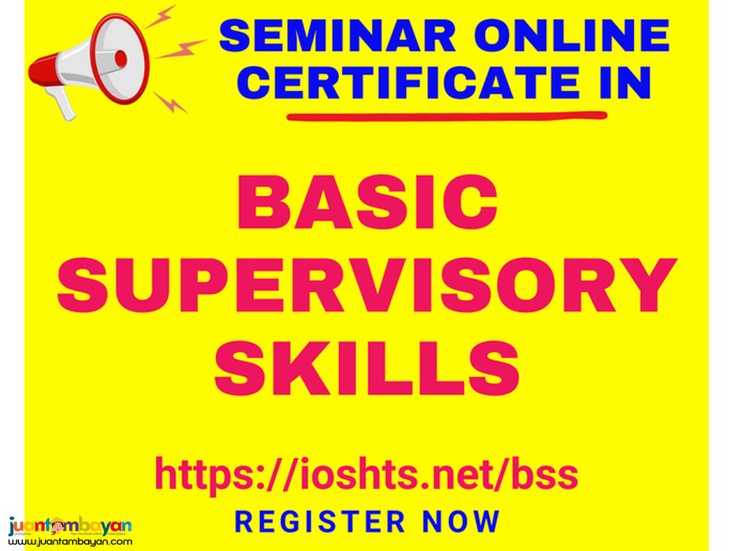 Online Seminar Basic Supervisory Skills Seminar with Certificate
