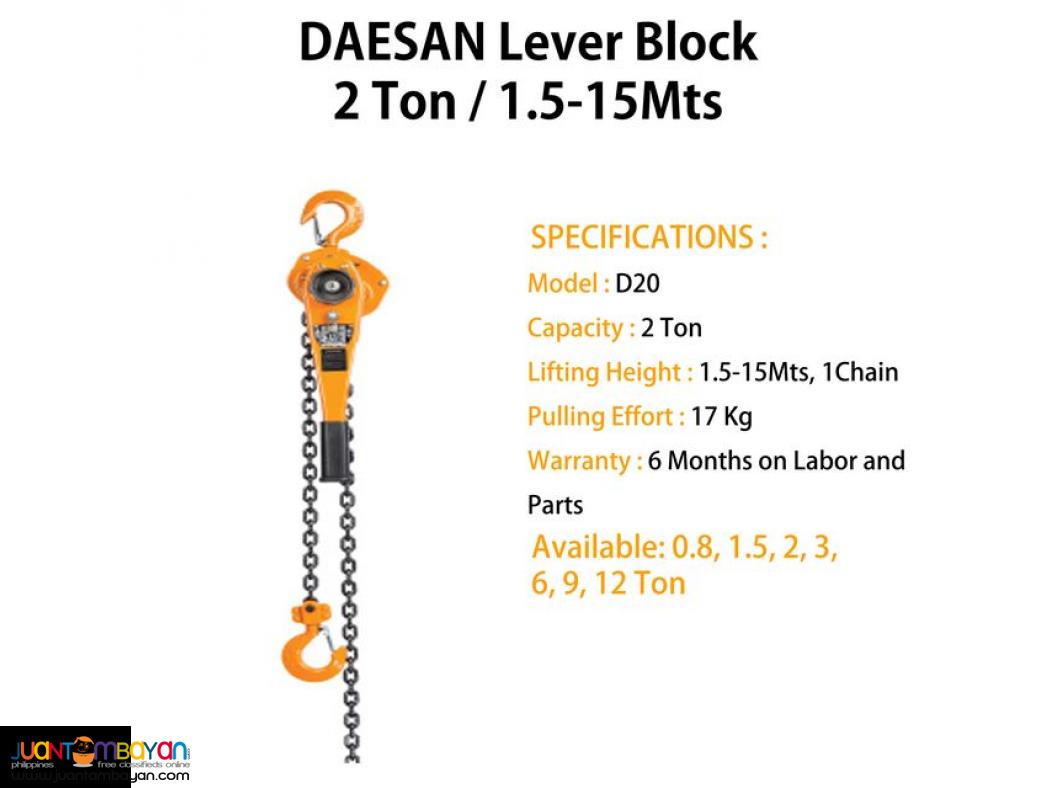 Lever Block  Ratchet Hoist (DAESAN - Made in Korea)
