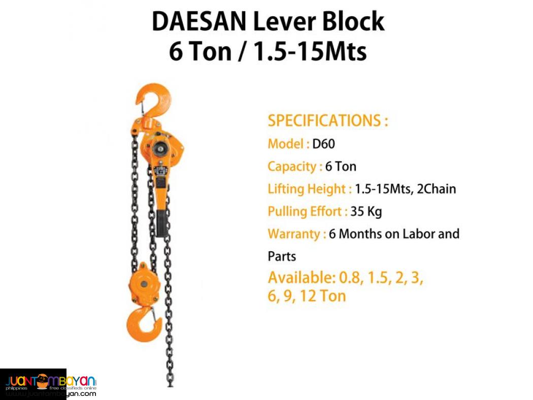 Lever Block  Ratchet Hoist (DAESAN - Made in Korea)