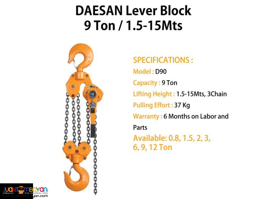 Lever Block  Ratchet Hoist (DAESAN - Made in Korea)