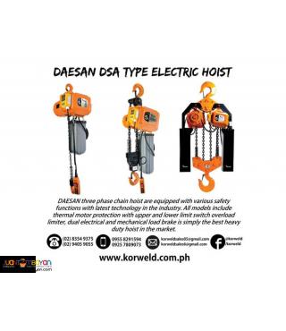 Electric Hoist - Dual Brake (DAESAN - made in Korea)