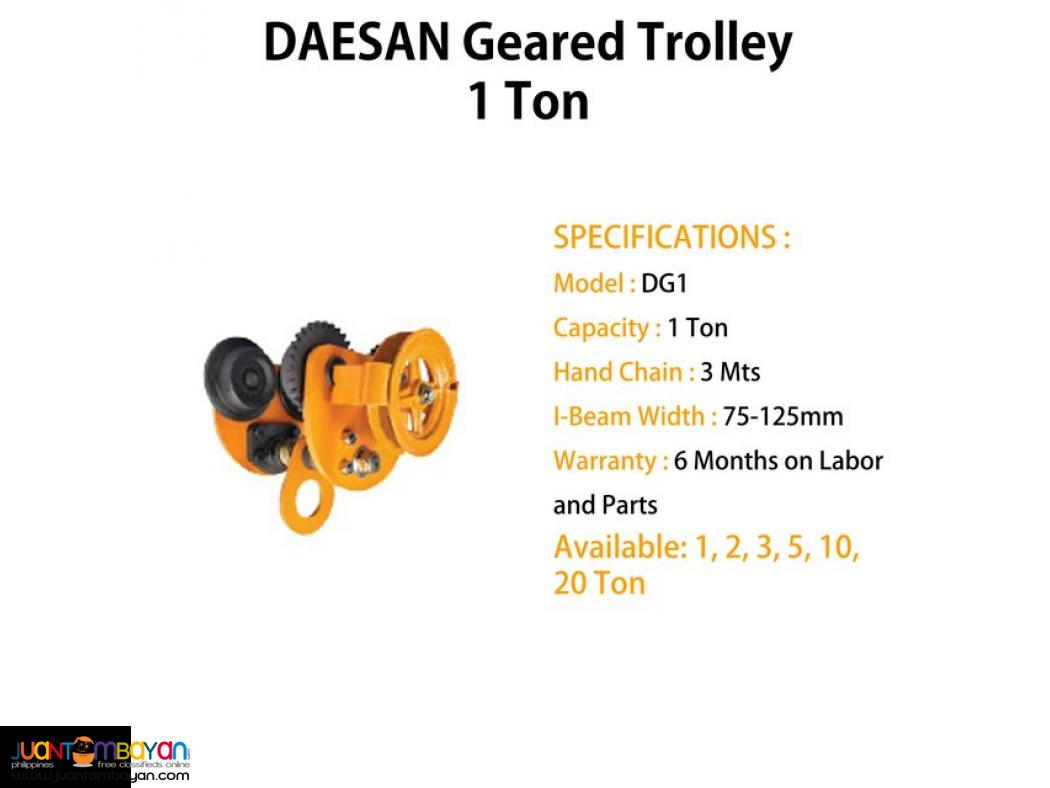 Beam Trolley (Geared Type) - DAESAN Brand