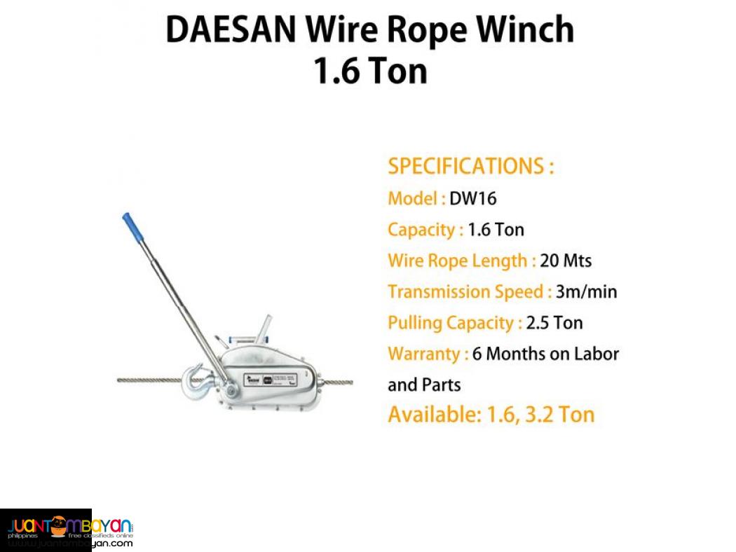 Wire Rope Winch - DAESAN Brand