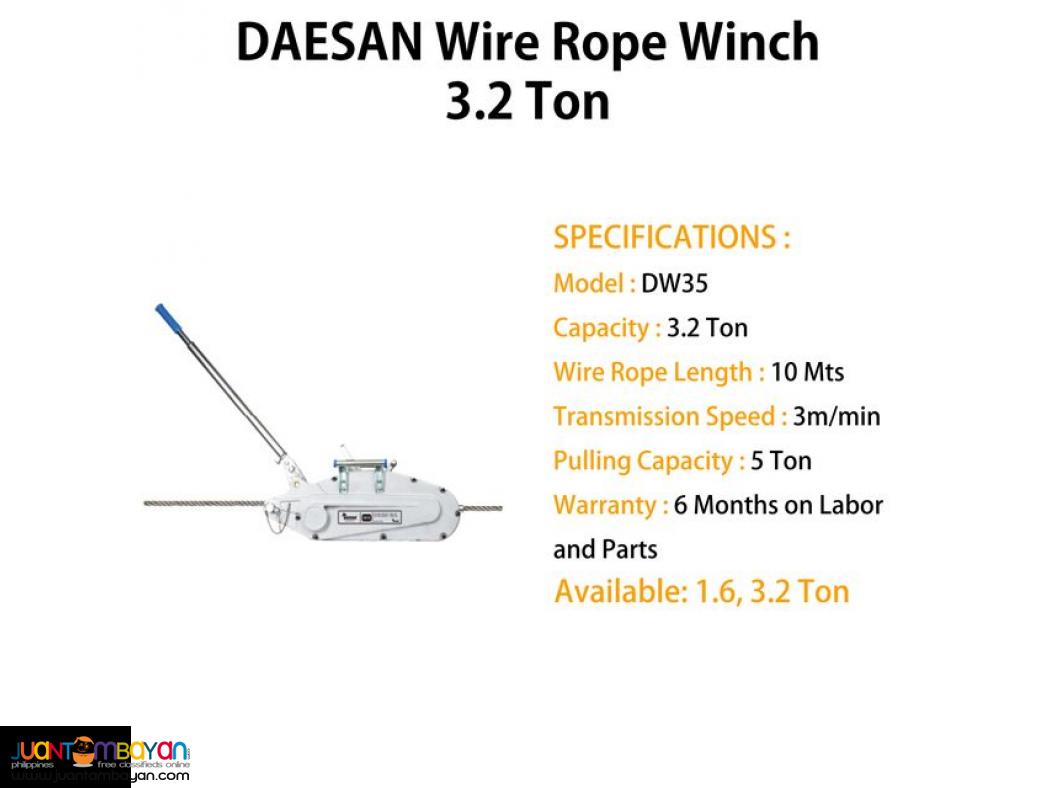 Wire Rope Winch - DAESAN Brand